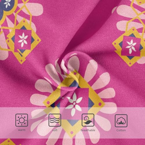 Girls' Underpants Kids Cotton Underwear Panties Briefs For Girl Age 2-8 Years Red Color Floral Flower Pattern3