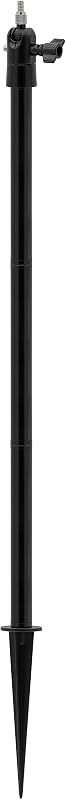 Outdoor Security Camera Ground Stake Mount, Black | Universal 1/4”-20 threaded bracket, heavy-duty 21-inch stand, compatible with Ring/Blink/Arlo/Wyze cameras & more