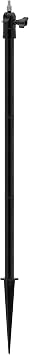 Holicfun Security Camera Ground Stake, Heavy Duty Stand Mount with Adjustable Angle and Height for Ring, Blink, Arlo, Eufy, Wyze, Google Nest, Simplisafe Cameras and Solar Panels Black