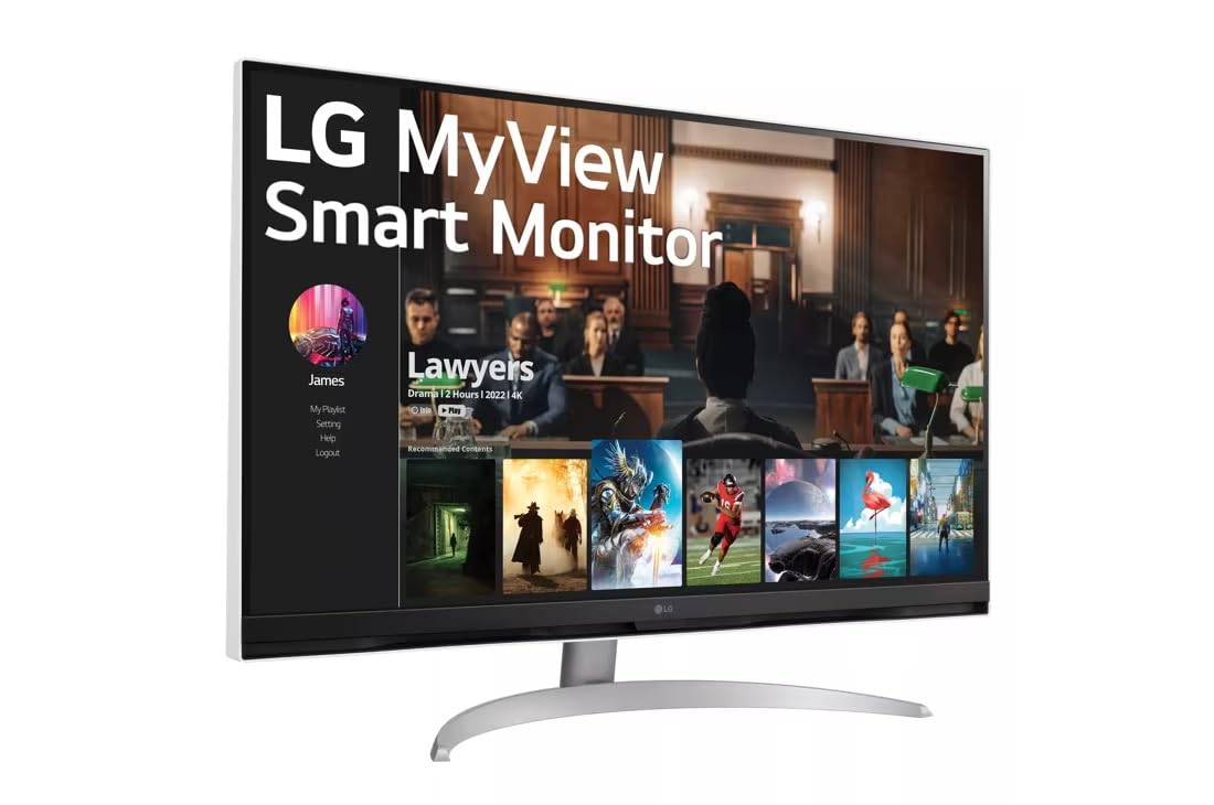 LG 32SQ730S-W 4K UHD Smart Monitor with webOS and Built-in 