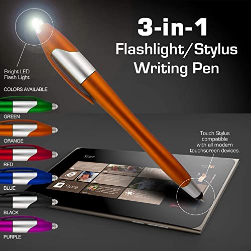 Stylus Pen, 3-1 Multi-Function, Ball Point Black Ink Pen, Capacitive Stylus for Touchscreen Devices, LED Flashlight, Medical Pen Light,for Home,Work,Doctors, and Nurses (12 Pack) by SyPen - Used condition - Image 7