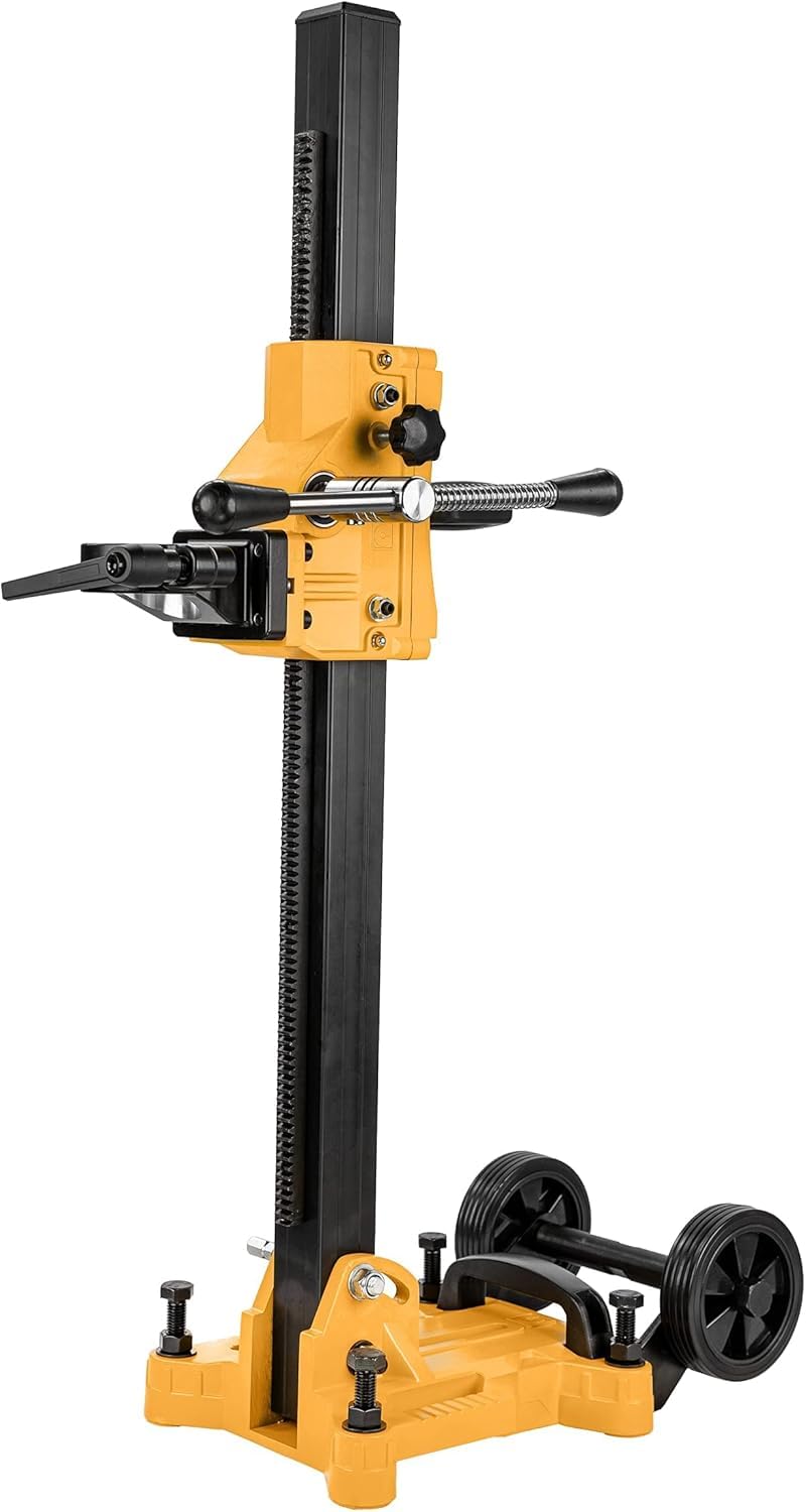 WT45S Profesjonalny Statyw Wiertniczy 62 mm na Kółkach do Wiertarki Diamentowej - Pochyły Stojak do Wiertnicy Rdzeniowej 12 kg - Prowadnica Wspomagająca Wiercenie - Statyw do wiertnicy