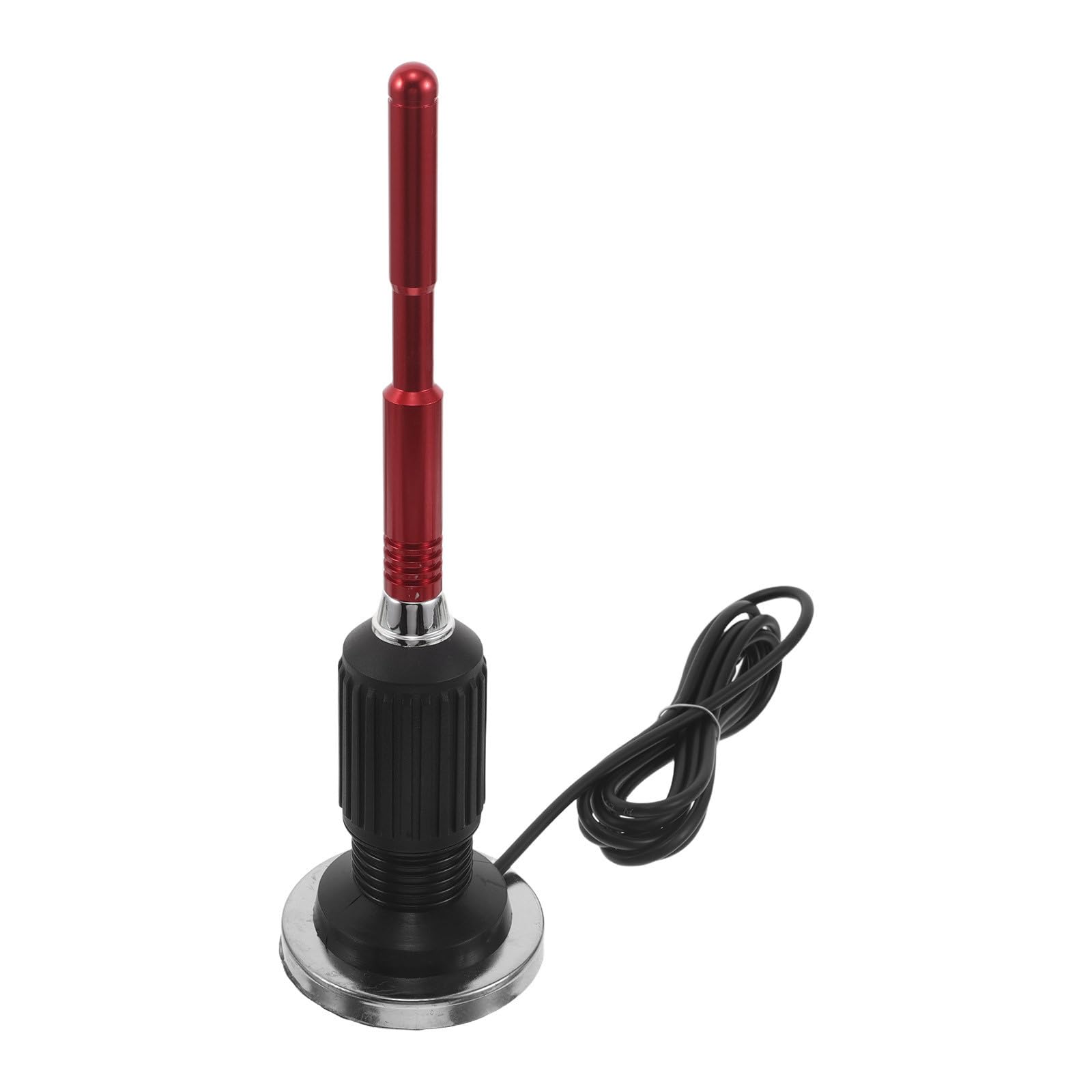 Antena Magnética de Coche Am/FM de Aluminio y Goma Roja para Auto SUV