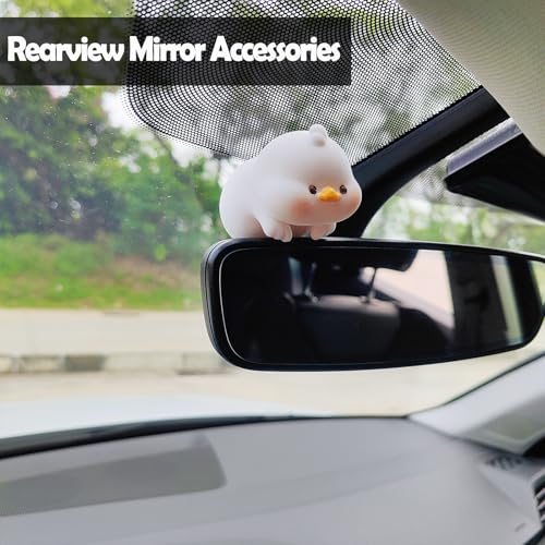 Image of Cute Furry Animal Rear View Mirror Accessories, Car Dashboard Decoration