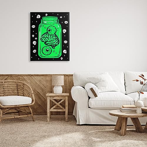Image of Stupell Industries 'Spooky Specimen Jar'| Canvas Art | Stupell Industries | 30 x 40 Inches, Easy to Hang and Sturdy, Made in USA, by Ziwei Li