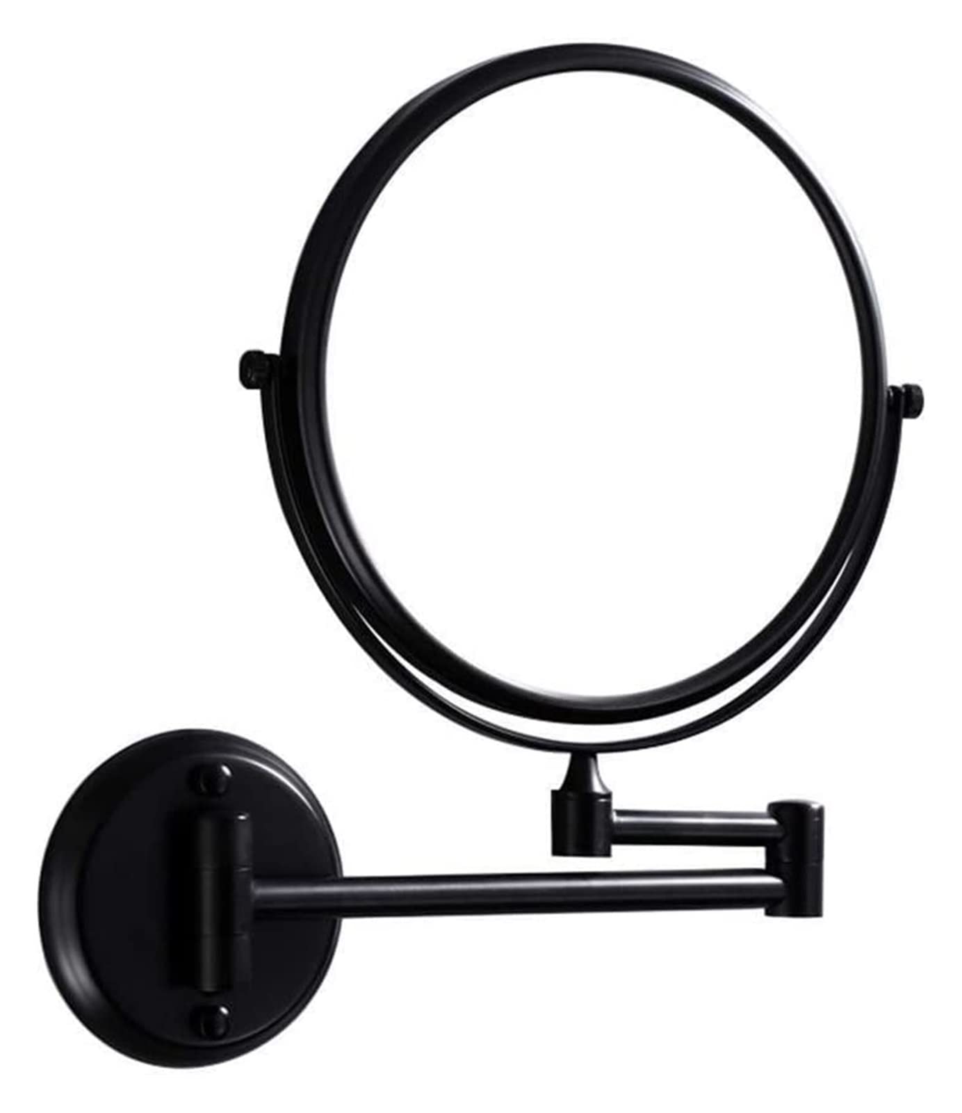 Miroir de maquillage mural noir 8 pouces pliable grossissant 3X