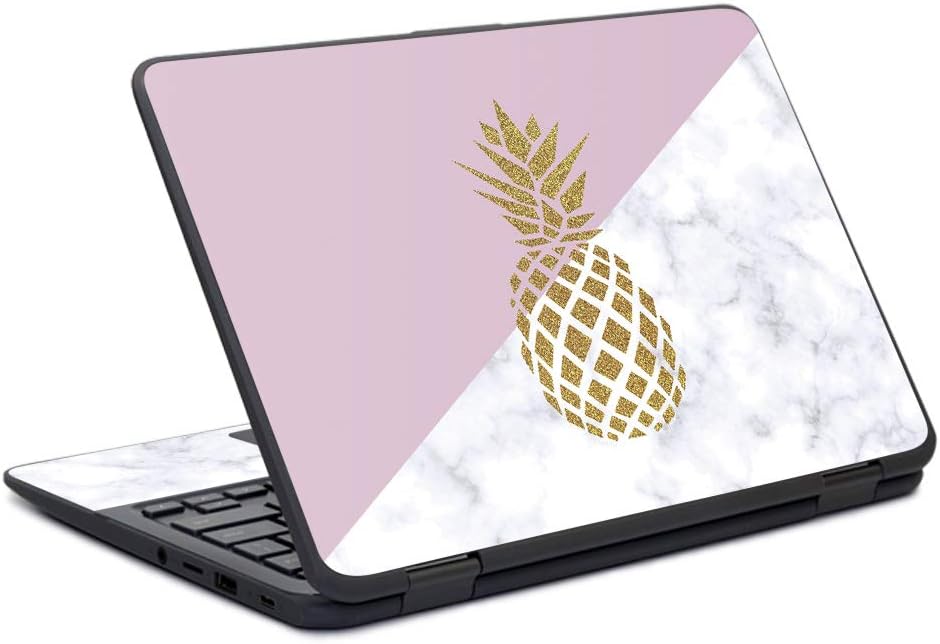 MightySkins Skin Compatible with HP Chromebook x360 11" G11 (2017) - Pretty Pineapple | Protective, Durable, and Unique Vinyl Decal wrap Cover | Easy to Apply| Made in The USA