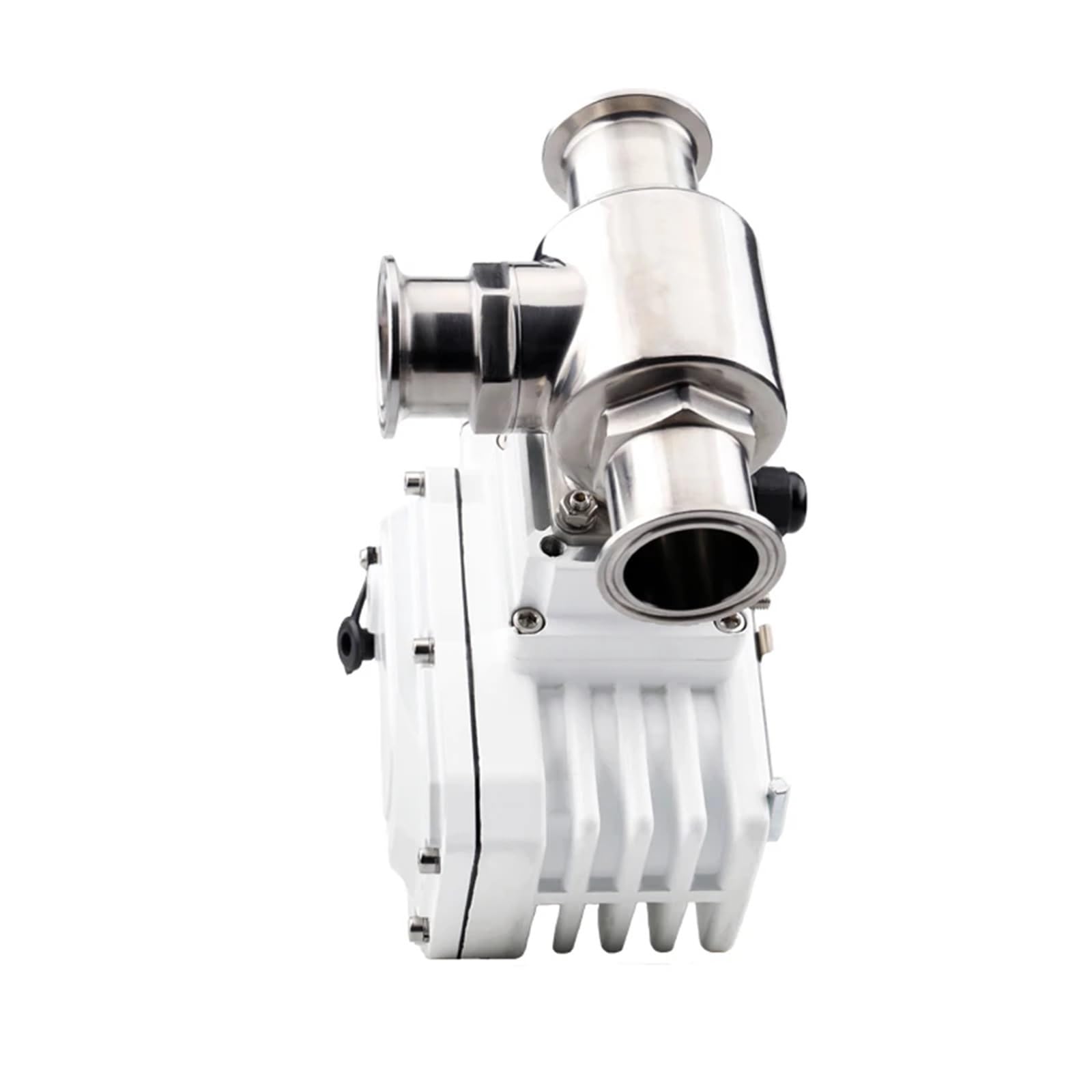 VSPPJYFG 32mm 3-Way Electric Sanitary Quick Install Ball Valve Stainless Steel T/L type Tri-Clamp Motorized Ball Valves 220V 24V(T TYPE-24VDC)