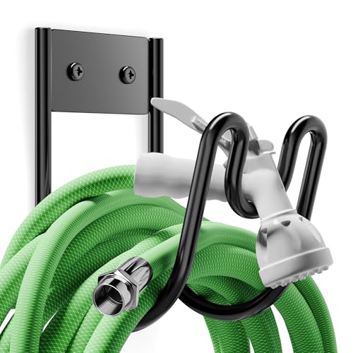 Black Metal Garden Hose Holder