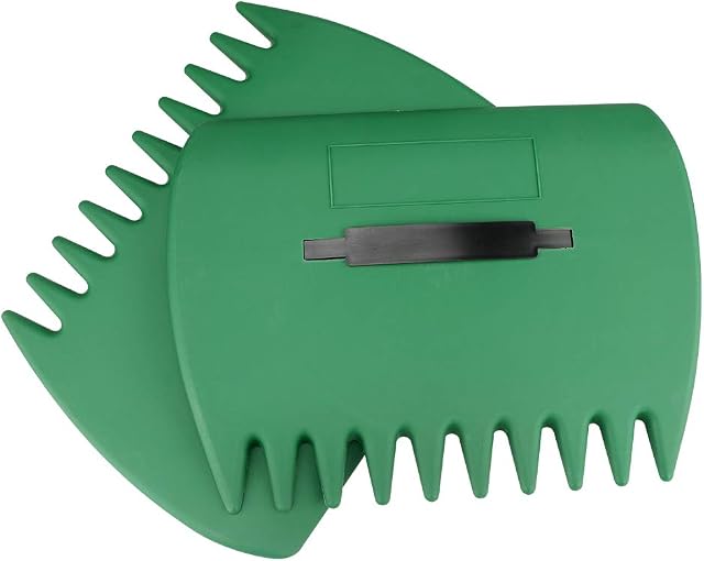 KINGLAKE Green Garden Yard Leaf Scoops, Leaf Collector Grabs Grass Grabbers Leaves Pick Up Hand Rakes for Garden Leaf Rubbish Collect Grass Lawn Cuttings1 Pair