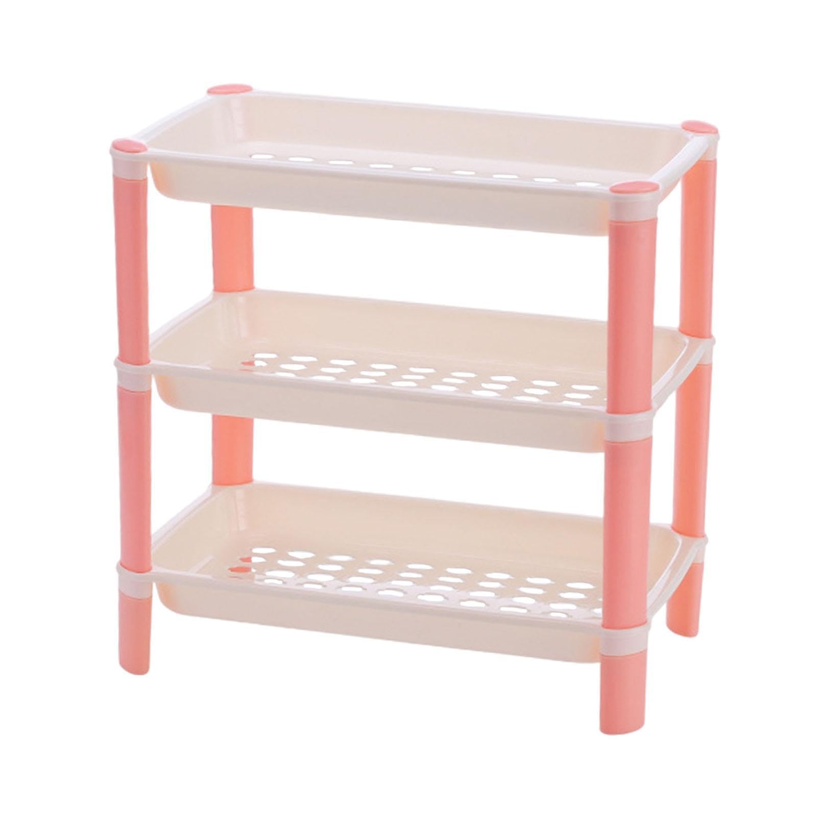Tabletop Storage Rack 3 Tire Desktop Organizer for Office Bathroom Dormitory Pink|Shelving & Storage|Home Office Storage|Home Storage & Organisation-image-46
