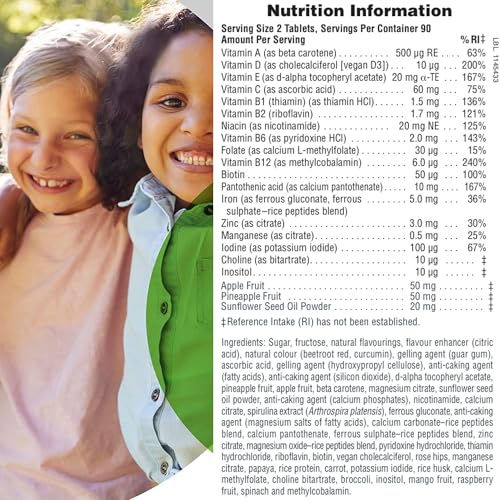 NaturesPlus Animal Parade Children’s Multivitamin Assorted Flavours - Plant Based, Vegan Chewable Multivitamin for Kids - Gluten Free - 90 Animal Shaped Tablets - Image 4