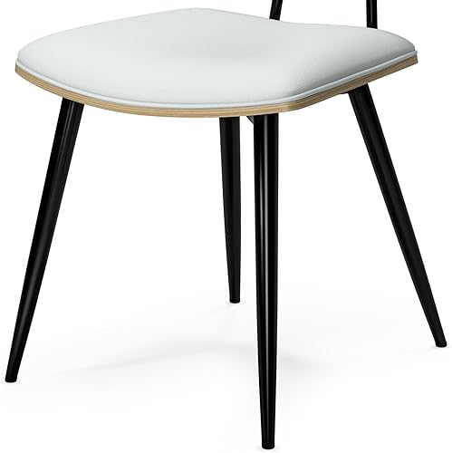 Miniatura 8 de SIMPLIHOME Mavis - Juego de 2 sillas de comedor con marco de hierro moderno de mediados de siglo y sillas de cocina de piel sintética vegana en