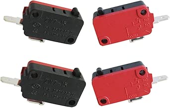 Twidec/4Pcs for DR52 16A 125/250V Universal Microwave Oven Door Micro Switch NO (Normally Open) ZW7-15-R/NO - coolthings.us