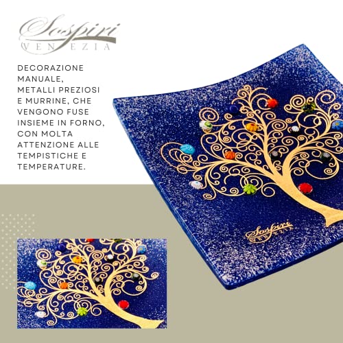 Sospiri Venezia Murano Glass Decorative Dish, Handcrafted Decorative Bowls for Home Decor Centerpiece Tray, Key Bowl - Image 4