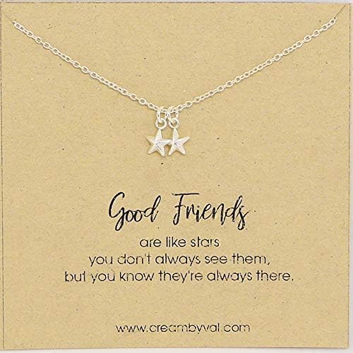 Good Friends Stars Sterling Silver Necklace – Dainty Friendship Piece with Meaningful Message Card – Sweet Reminder for a Beloved Friend – 18" Length - Image 9