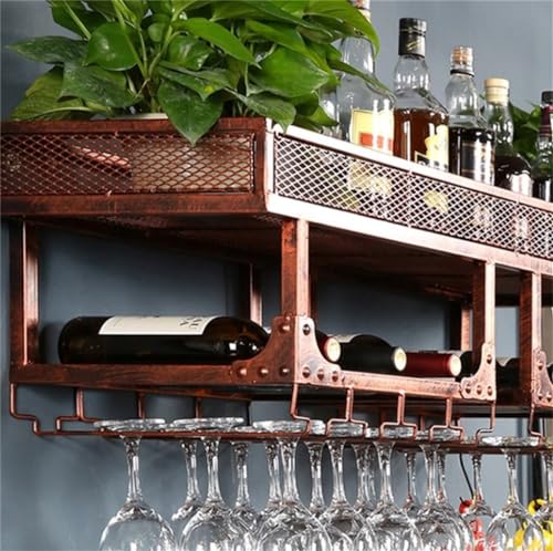 Soporte para botellas de vino metálico vintage doble capa miniatura 3