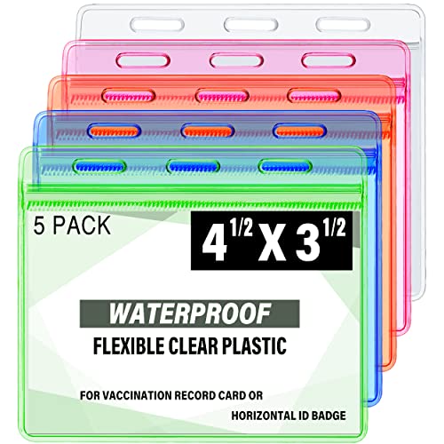 CDC Vaccination Card Holder, Waterproof Sealable Clear Plastic Ho...