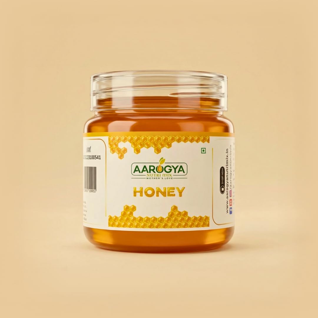 Aarogya Nutri Mix Natural Honey | Pure Unfiltered & Unpasteurized Raw Honey | Natural Sweetener Rich in Antioxidants (Pack of 1) 500 gram-image-23