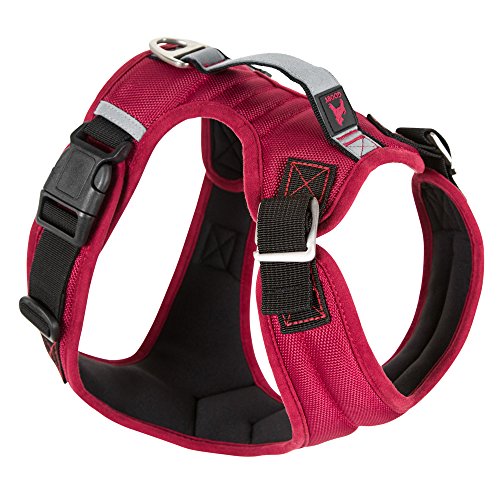 Gooby Pioneer Dog Harness with Control Handle & Seat Belt Restrain Capability, X-Large, Red by GOOBY - Used condition - CA$40.71