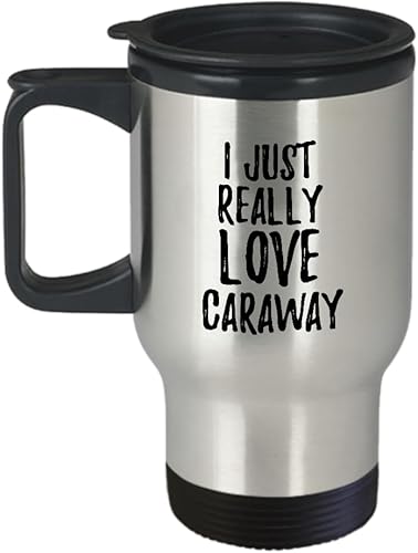 Miniatura 1 de Caraway Travel Mug Funny Food Lover Gift Addict I Just Really Love Coffee Tea Car Commuter Insulated Lid