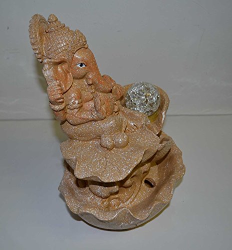 innenbrunnen kamerfontein meditatie ganesha sandsteinfarbe LED multicolor ca. 27 cm hoogte - Image 4