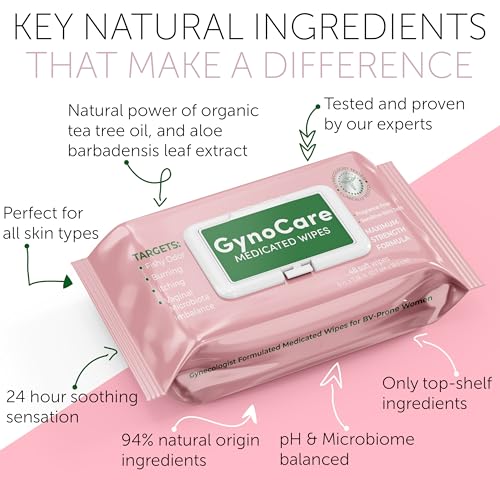 Image of Bacterial Vaginosis Feminine Wipes for Odor, Itching & Discharge Pack of 4