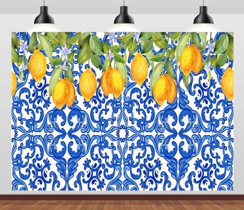Fondo fotográfico BELECO 7x5 pies Azul y Amarillo miniatura 1