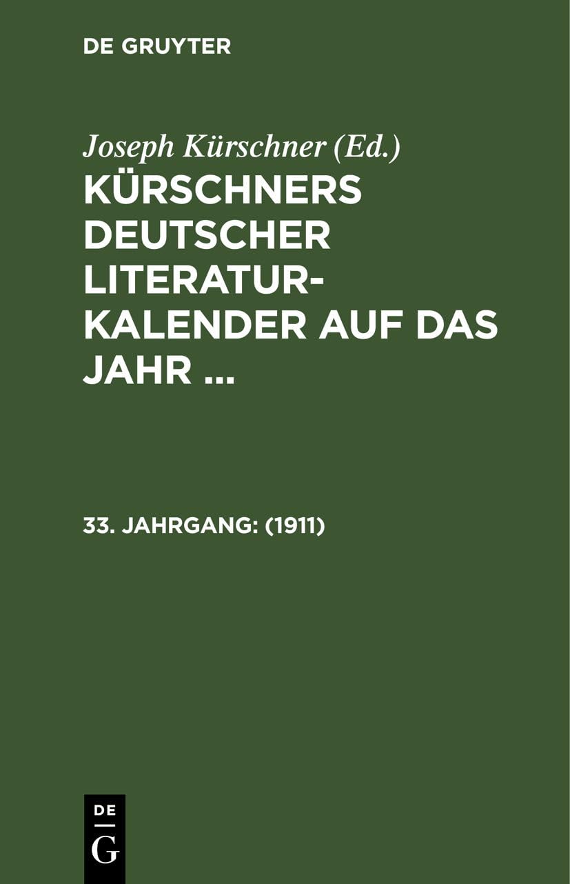 1911 (German Edition)      Hardcover – December 31, 1911