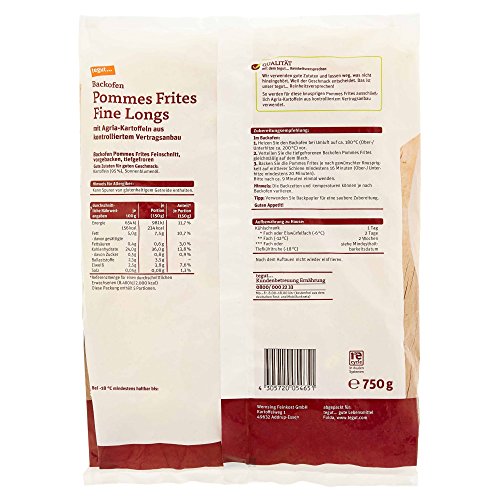 tegut... Backofen Pommes Frites Fine Longs, 1 x 750g (Tiefgefroren)