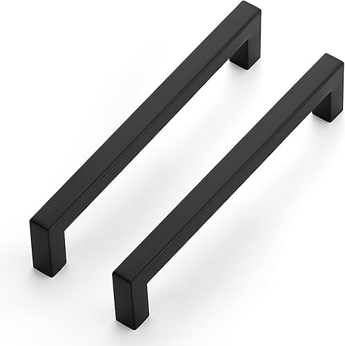 Miniatura 12 de JOY DECOR - Paquete de 2 manijas de gabinete negras, tiradores de cajón de 2 pulgadas, con un solo agujero, para cajones de alacena Negro