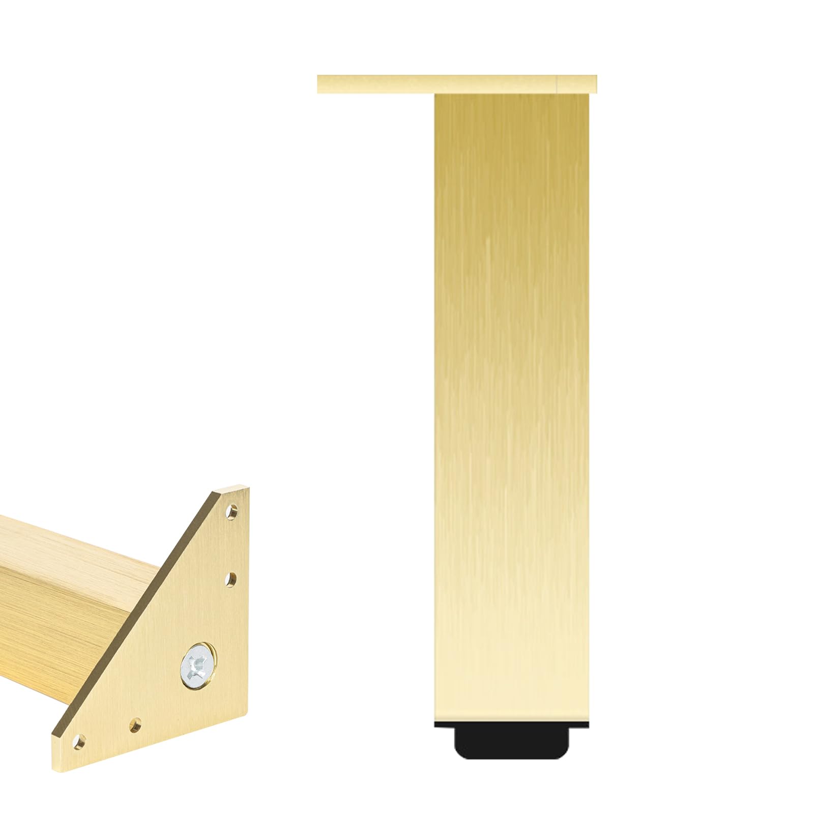Patas de Muebles Dorada, 4 Piezas Patas para Mesas Regulables Pies Sofá Dorado para Armario Aleación de Aluminio | Anodizada Pata Cama Altura Opcional: 6-40cm Pies Gabinete 40cm/15.8"