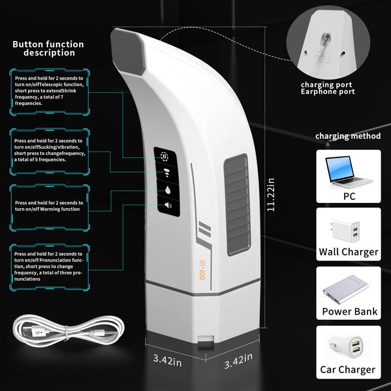 JITEM Amazing Product, Fully Automatic Men's Fitness Equipment, Intelligent Heating, Intelligent Pronunciation, Multi-Frequency, size