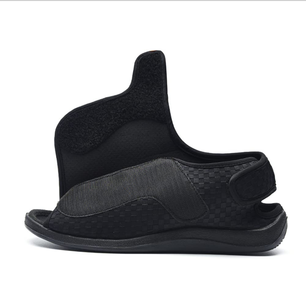 IBLUELOVER Chaussures Diabétiques Femmes Pantoufle de Rééducation Orthopédique pour âgées Pieds Enflé Gonflée Swollen Chaussons Réglable Ouvert Scratch Fermeture Eté Sandale Soulagement Douleur