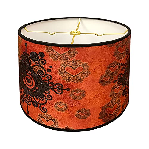 Image of Royal Designs, Inc. Trendy Decorative Handmade Lamp Shade, Made in USA, 14in, HBC-8066-14, Steampunk Heart