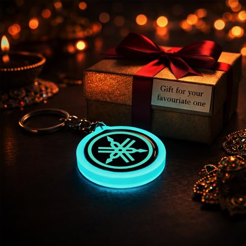 Image of Mi Glow Store Glow in Dark Keychain for Bike Men | Gift for Man | Bike Accessories | Charges in Light Glows in Dark | Key chain for Bike