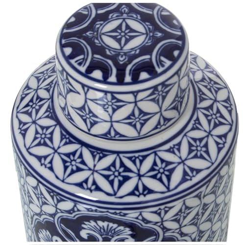 TIBOR CERÁMICA BLANCO/AZUL °14X22CM