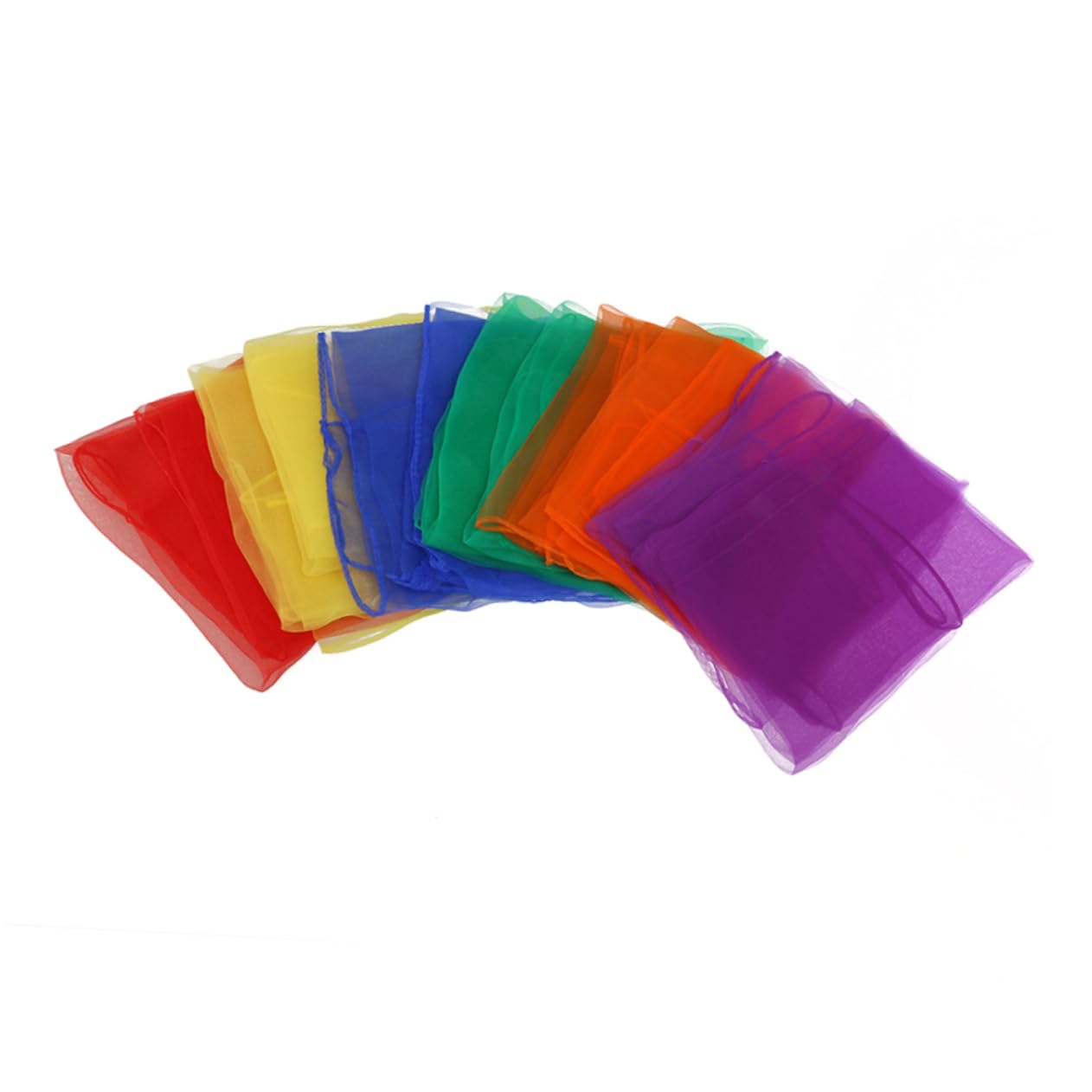 Didiseaon 12pcs Candy Gauze Square Scarves Soft Skin-friendly for Dance Groups Kindergarten Performances