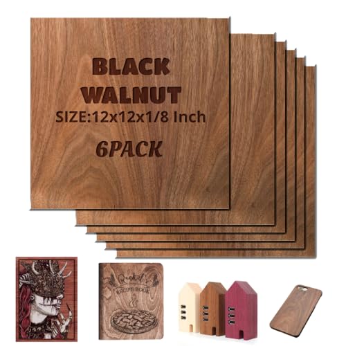 Contrachapada 3mm para maquetas y bricolaje casero con 6 tableros de madera 30x30 cm