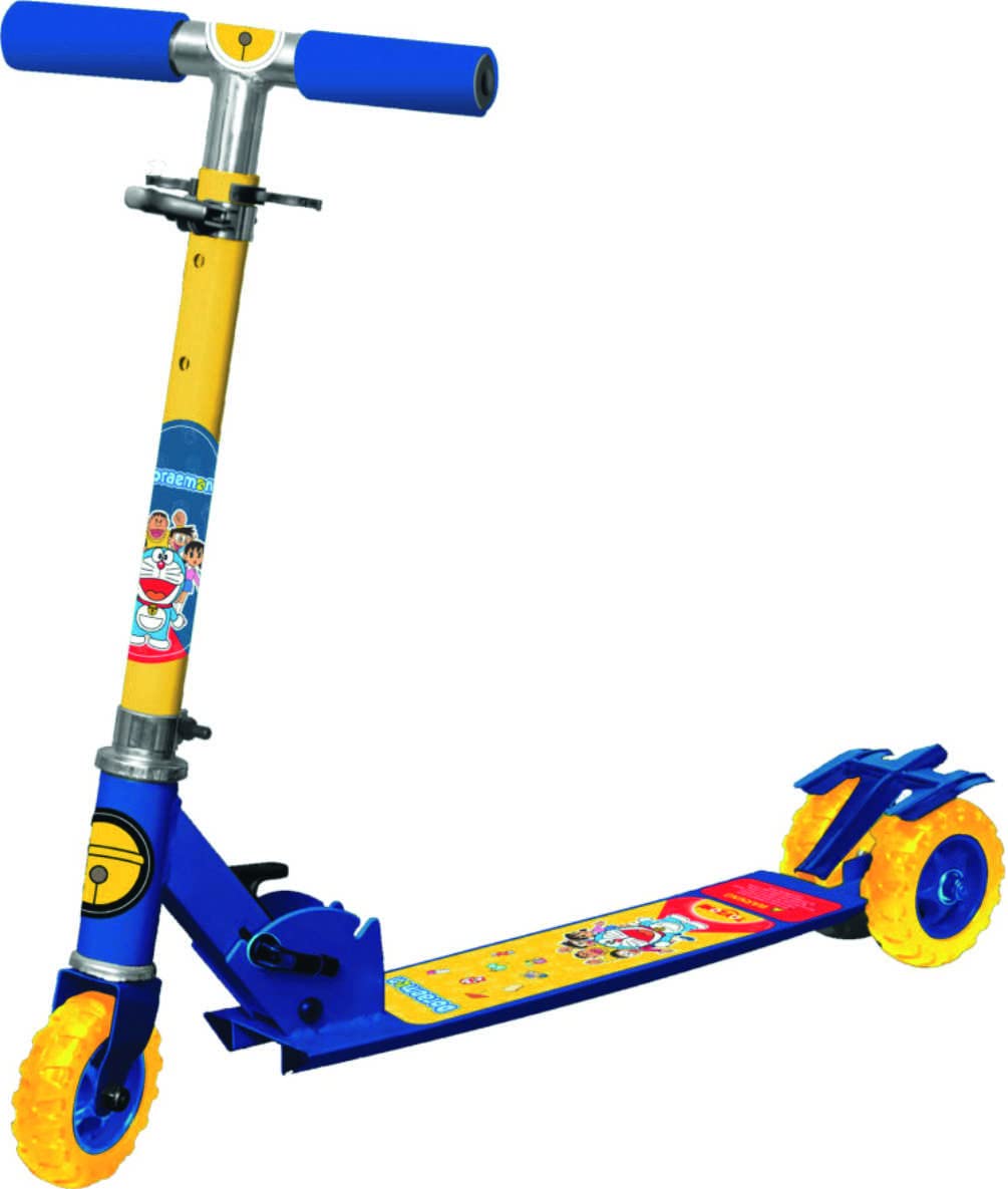 Toyzone Doraemon Scooter Square66255 Kids Skate Doraemon Skating Ride on 3 Wheel Kids