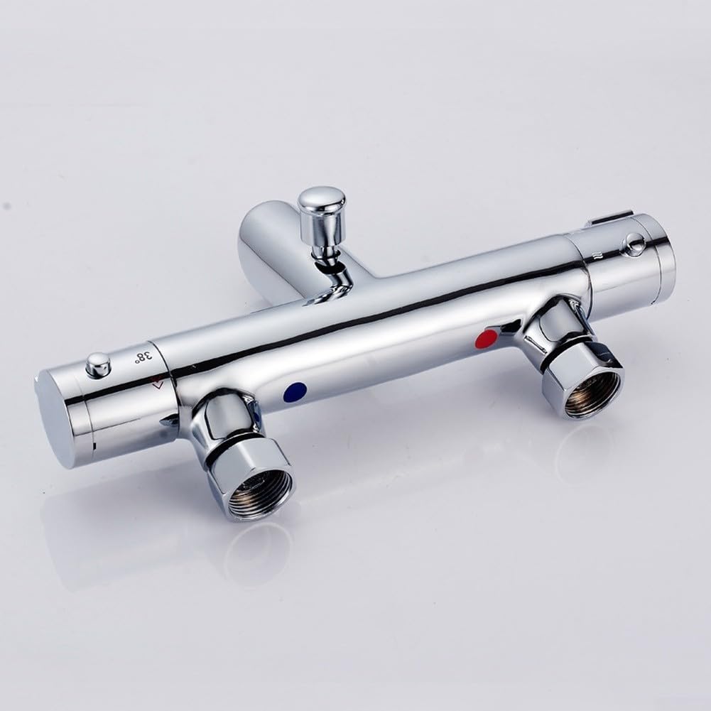 Miscelatore termostatico per doccia a parete, in rame, 32 cm