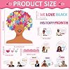 Valentine's Day Black History Month Bulletin Board Set African American Classroom Decor with February Heart Craft Cutouts Black History Month School Office Door Wall Decorations for Teachers Supplies