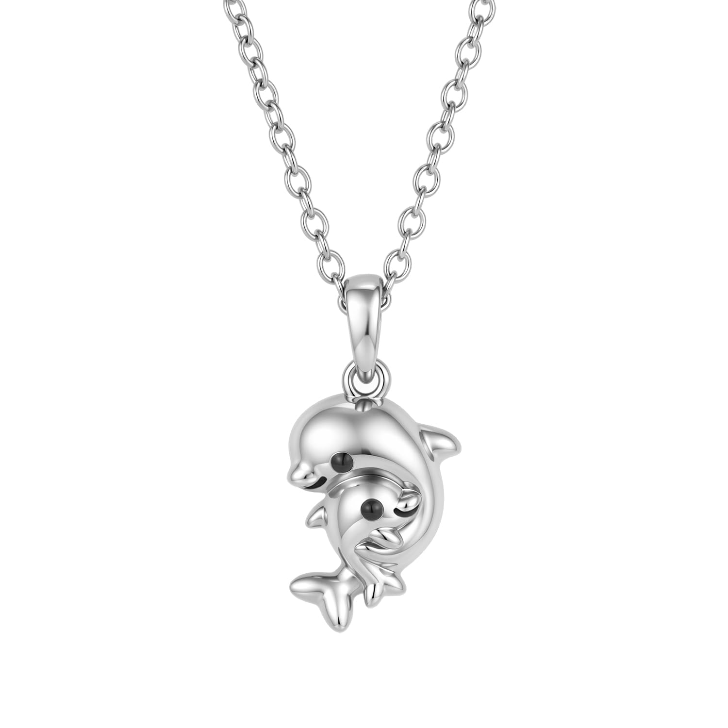 Schöner-SD Cadena corta infantil ajustable 38 + 5 cm plata 925 rodio, delfín