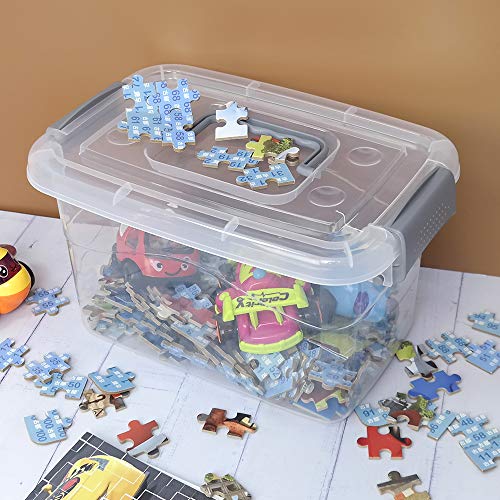 Leendines 6 Quart Small Storage Bin, 6 Packs Plastic Storage Box With Lid #TOP4