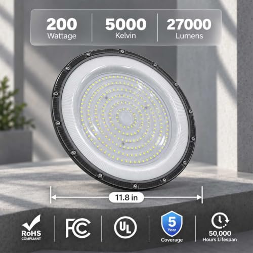 DragonLight UFO LED High Bay Lights 200W 27000LM - Image 4