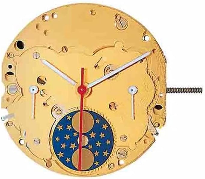 Watch Movement Replacement 5-Hand Dual Calendar Movement with Moon-Phase for Harley for Ronda Parts