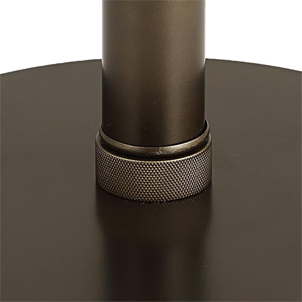 Bowery Hill Contemporary Metal Floor Lamp, 58.5"H x 15"W x 15"D, Oil Rubbed Bronze Finish, Dome-Shaped Shade, Textured Knurl Pattern, E26 Bulb Compatible, Stylish Lighting for Living Room or Bedroom