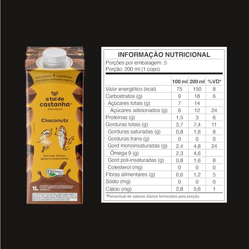 A Tal da Castanha Choconuts Orgânico 1L