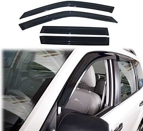 VIOJI 4pcs Compatible with 2009-2013 Forester Sun Rain Guard Vent Shade Deflectors Wind Door Window Visors