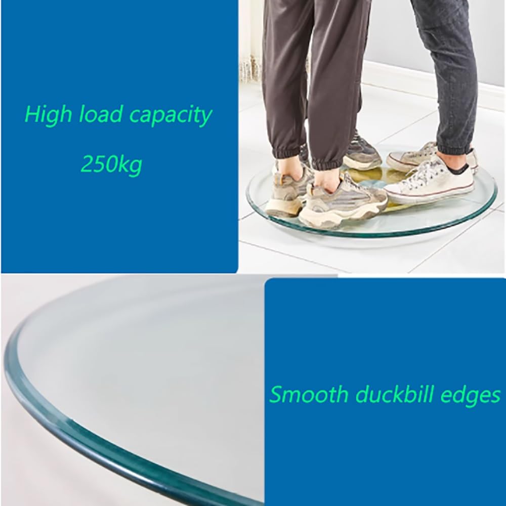 Lazy Susan Draaitafel van gehard glas, ronde eettafel